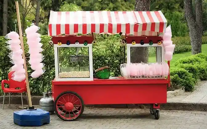 Carrito de palomitas para eventos en Valencia